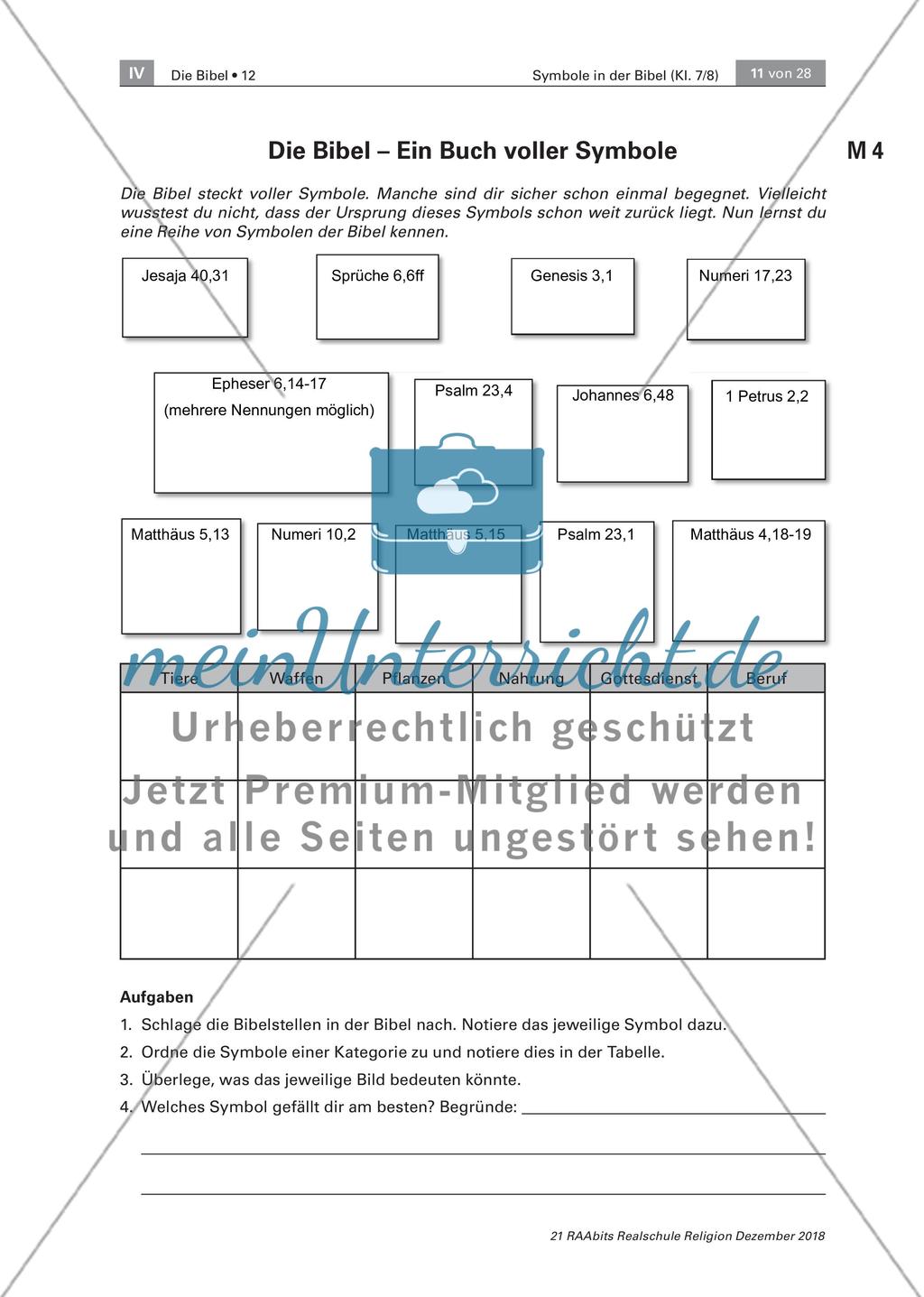 Biblische Symbole an 10 Stationen Preview 1