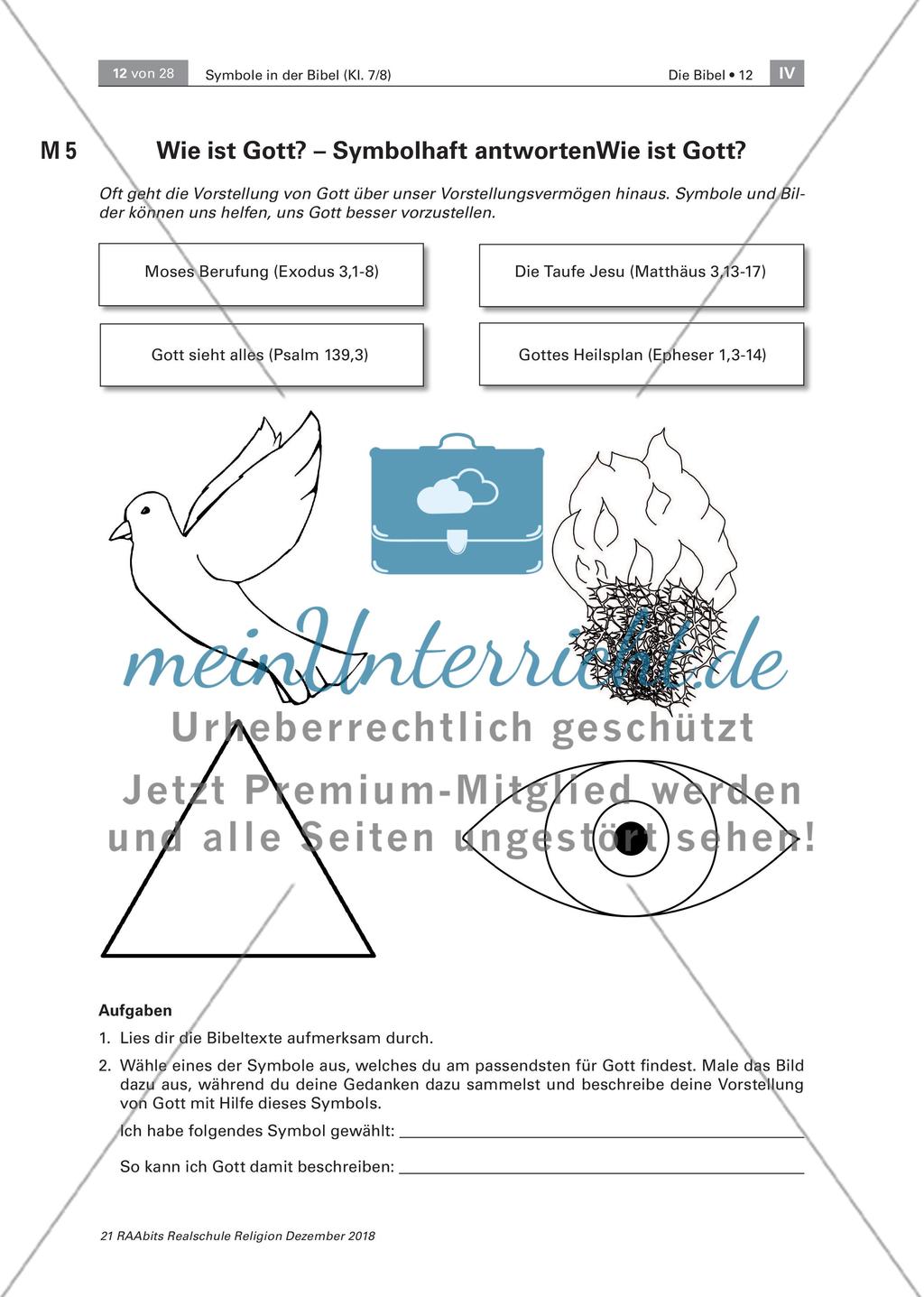 Biblische Symbole an 10 Stationen Preview 2
