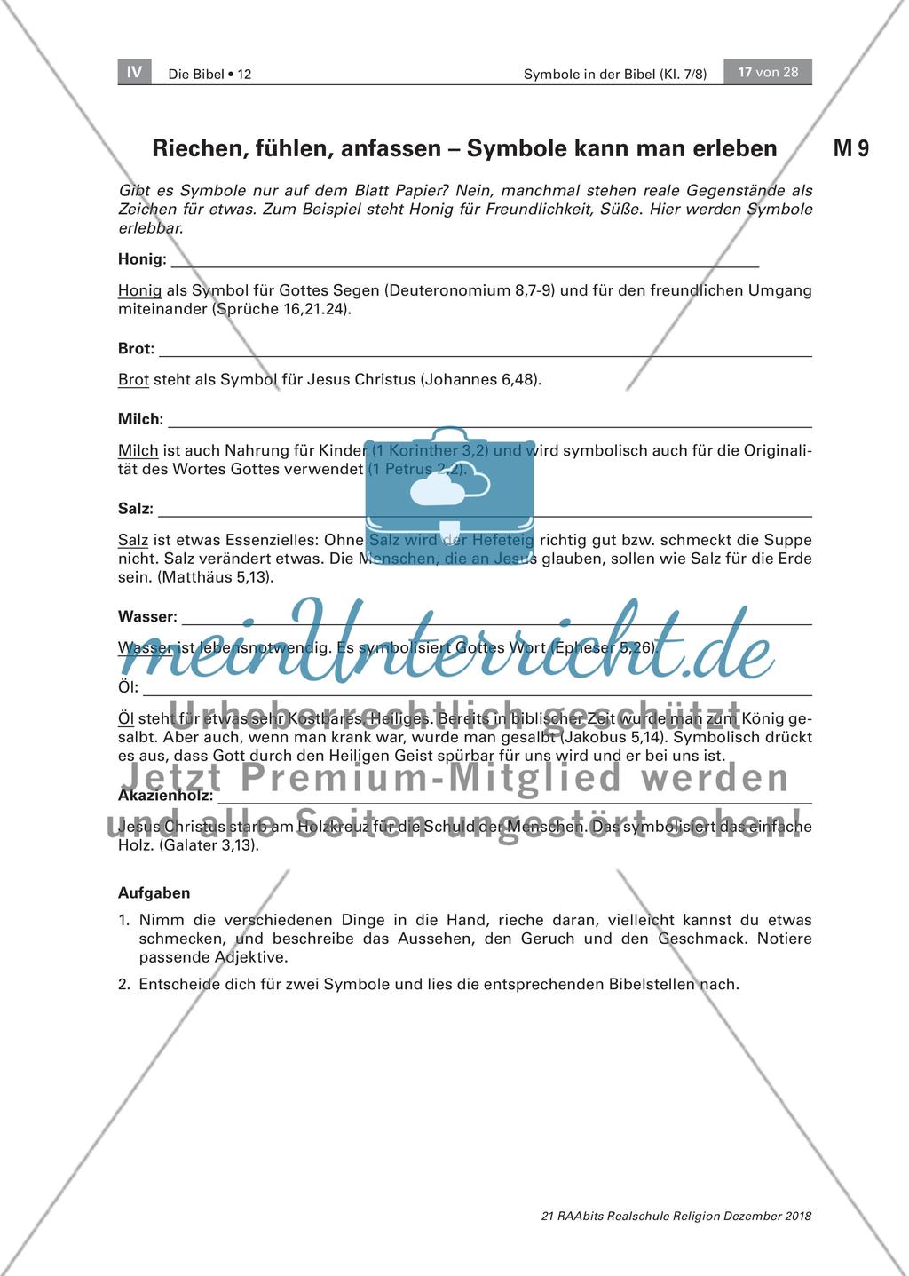 Biblische Symbole an 10 Stationen Preview 7