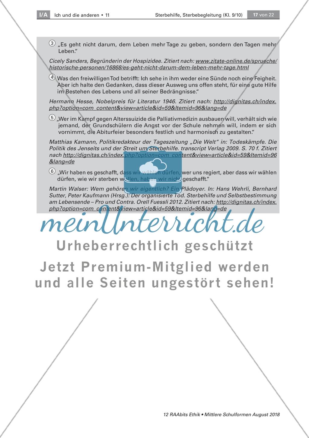 Sterbehilfe: Meinungen und religiöse Haltungen Preview 4