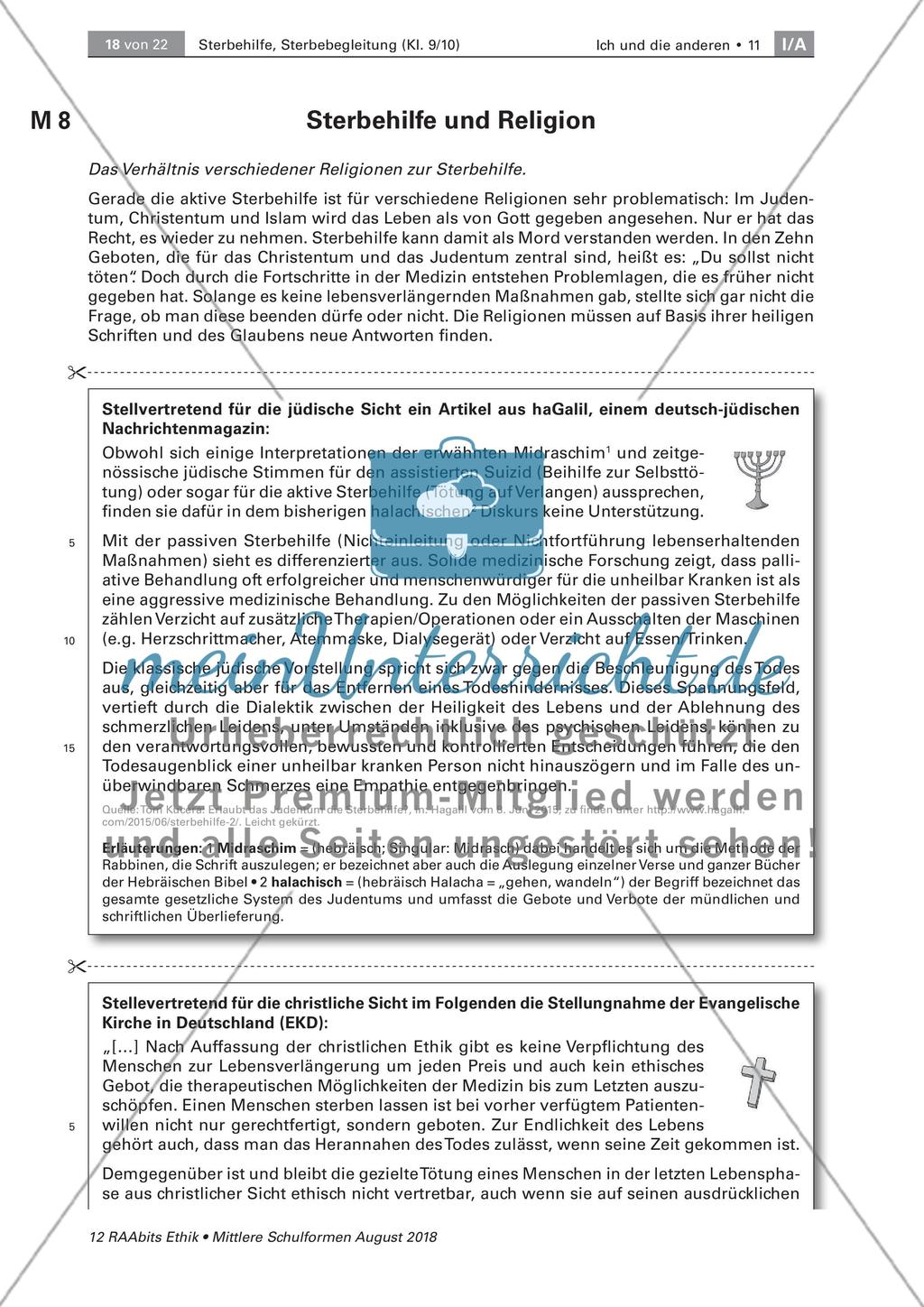 Sterbehilfe: Meinungen und religiöse Haltungen Preview 5