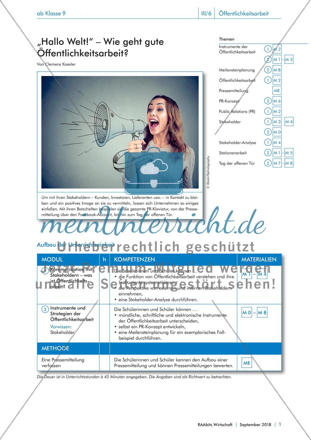 Öffentlichkeitsarbeit von Unternehmen Preview 1