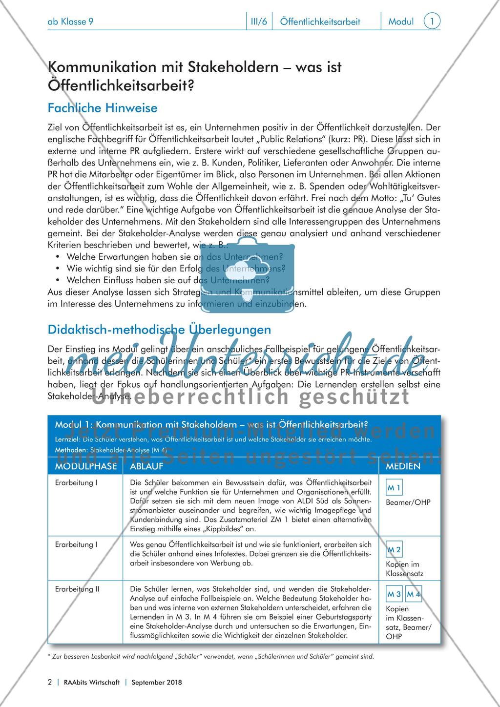 Öffentlichkeitsarbeit von Unternehmen Preview 2
