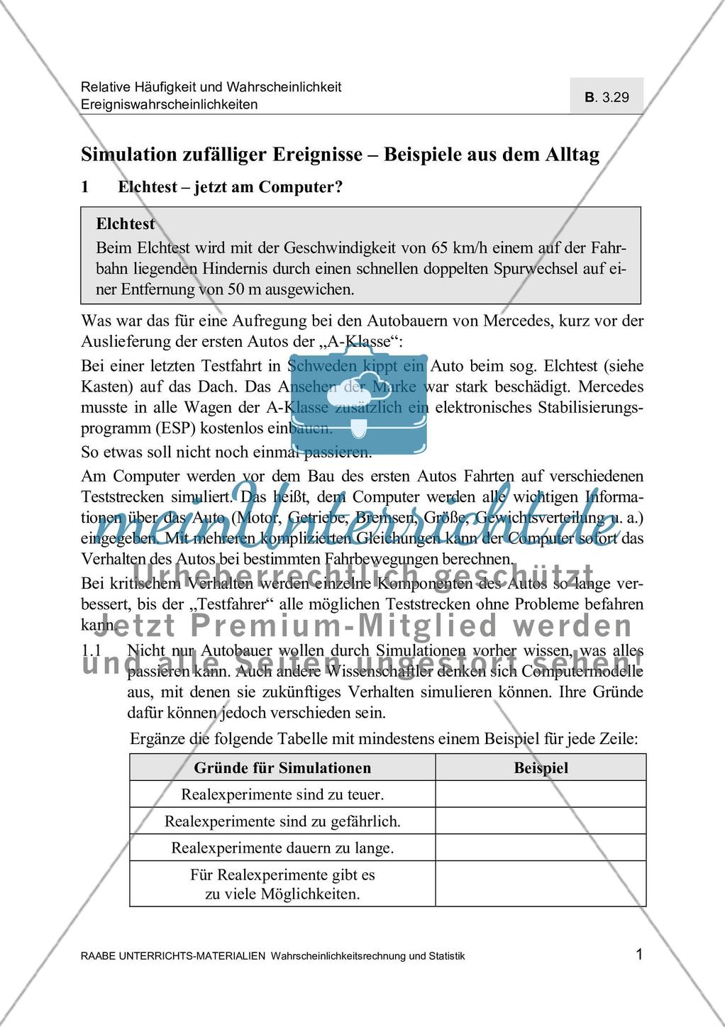 Simulation zufälliger Ereignisse Preview 3