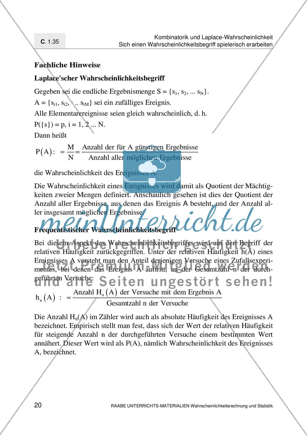 Erarbeitung des Wahrscheinlichkeitsbegriff Preview 22