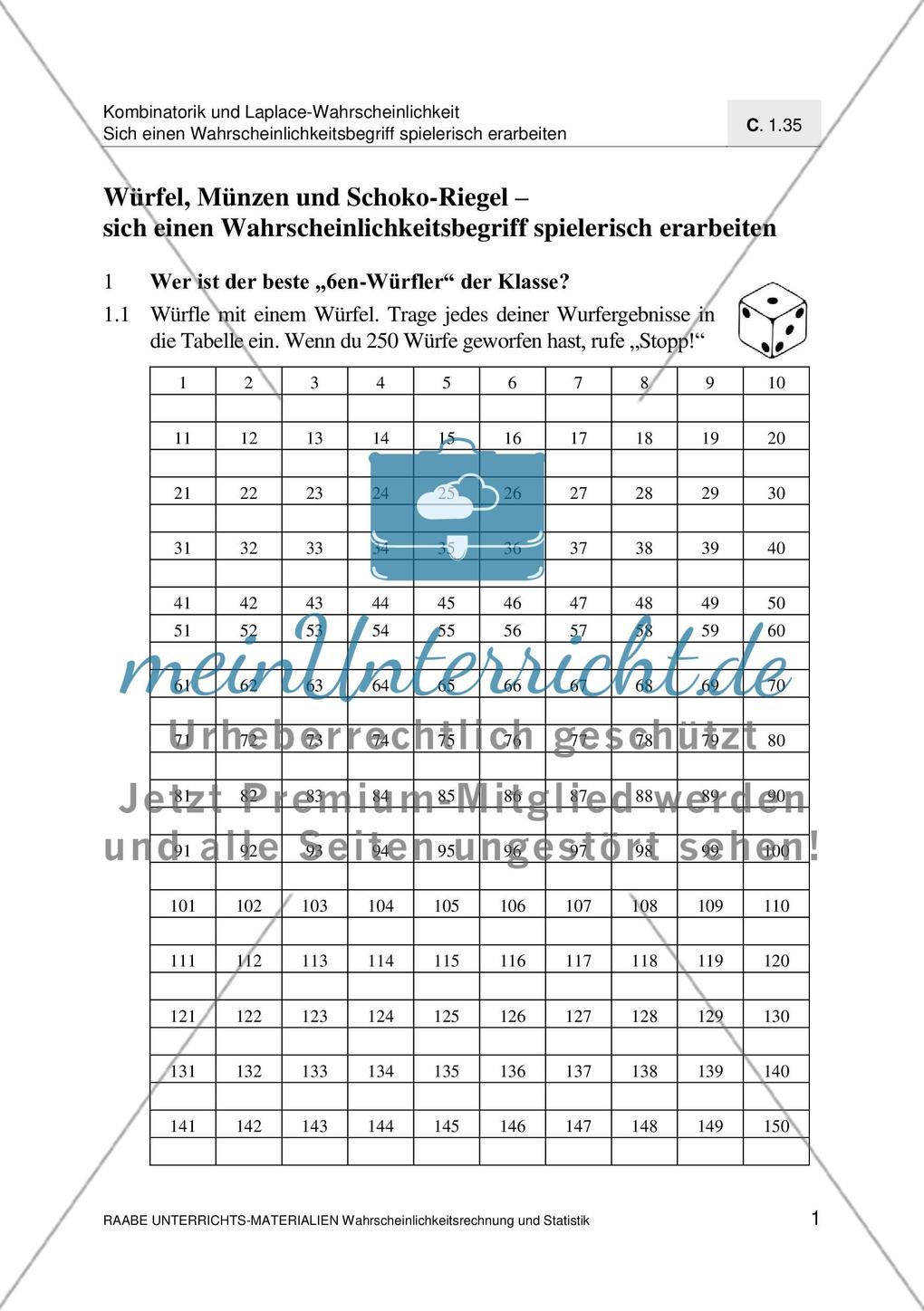 Erarbeitung des Wahrscheinlichkeitsbegriff Preview 3