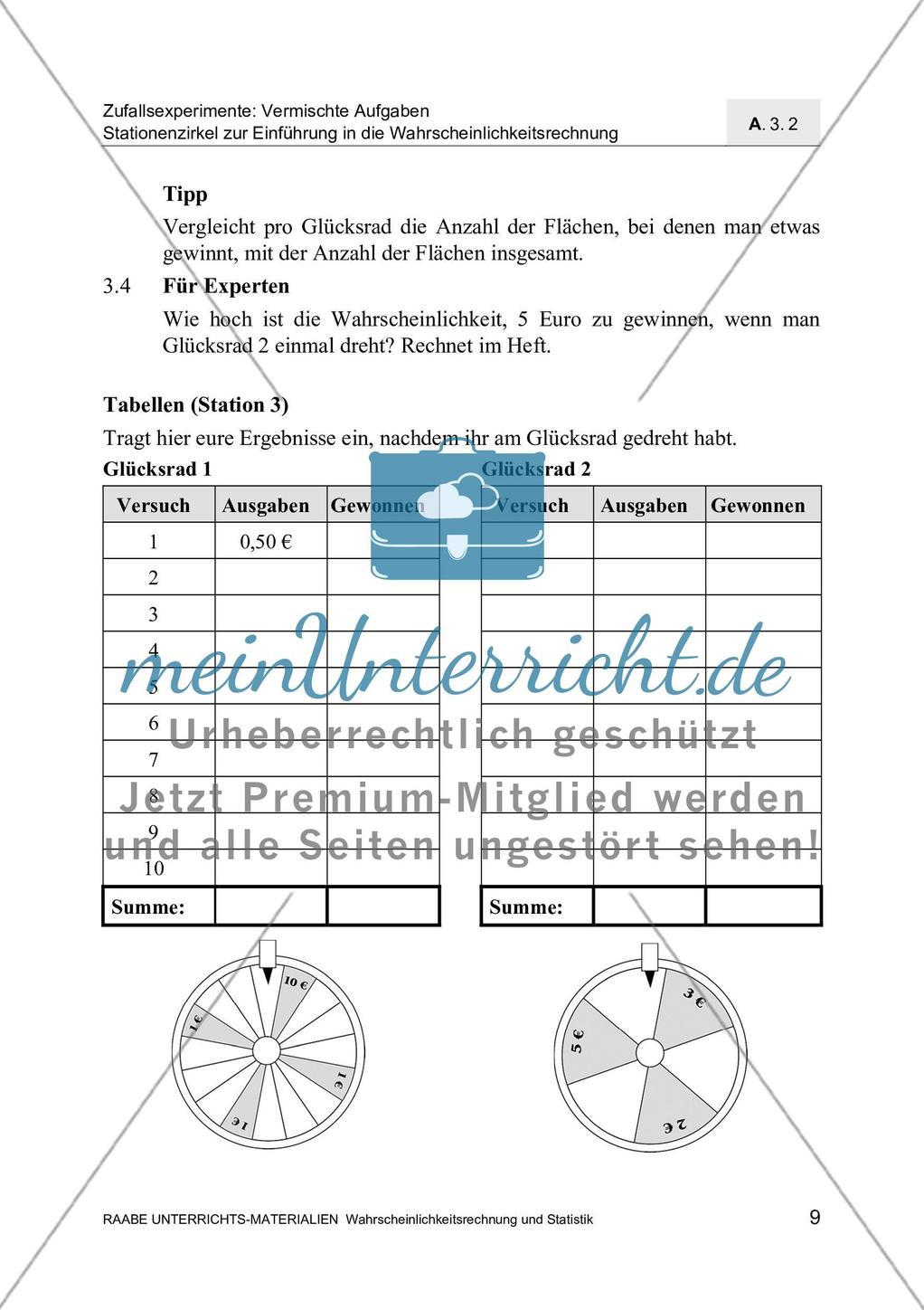 Stationenzirkel zur Einführung in die Wahrscheinlichkeitsrechnung Preview 11