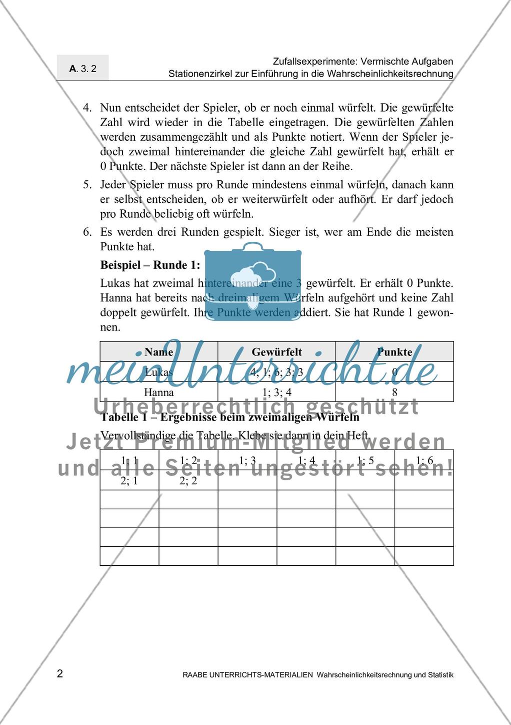 Stationenzirkel zur Einführung in die Wahrscheinlichkeitsrechnung Preview 4