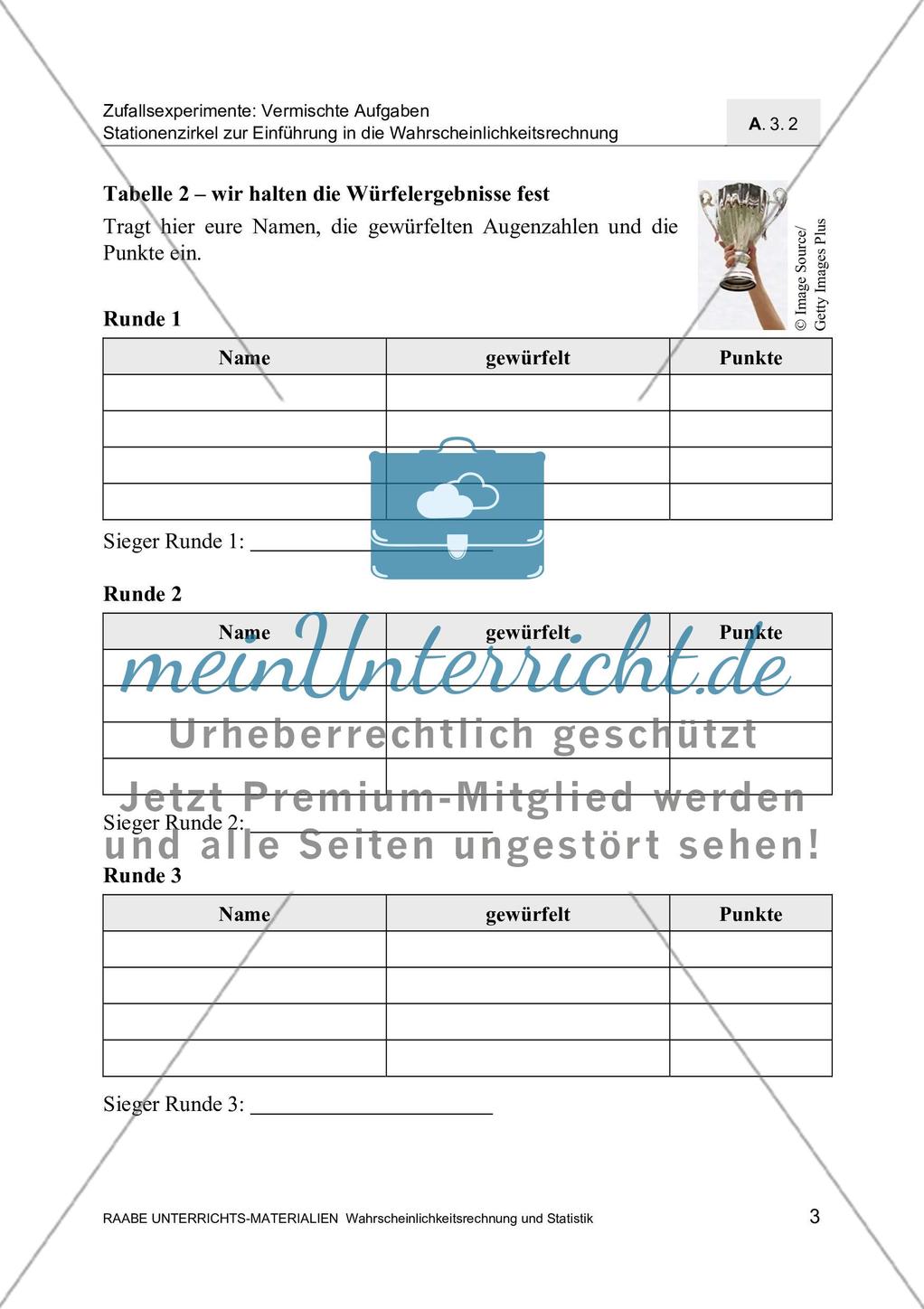 Stationenzirkel zur Einführung in die Wahrscheinlichkeitsrechnung Preview 5