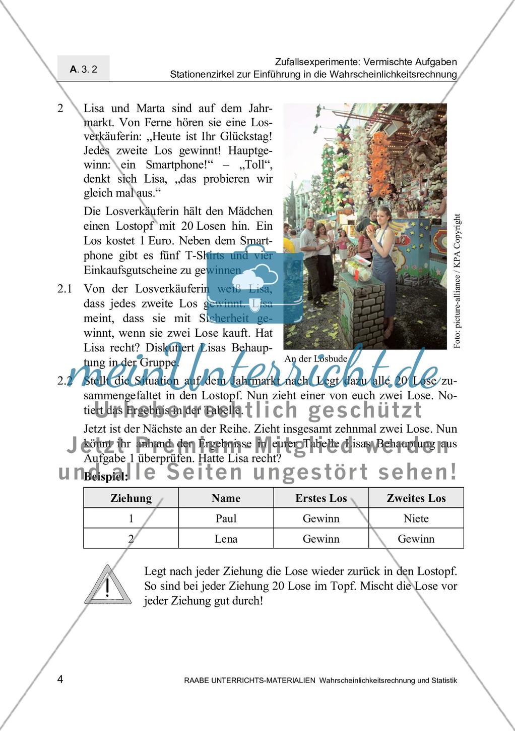 Stationenzirkel zur Einführung in die Wahrscheinlichkeitsrechnung Preview 6
