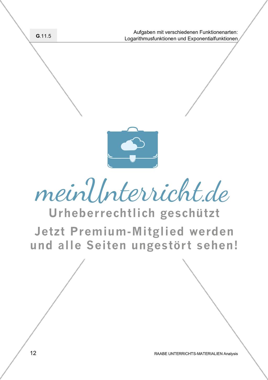 Ableitungen von Exponential- und Logarithmusfunktionen Preview 14