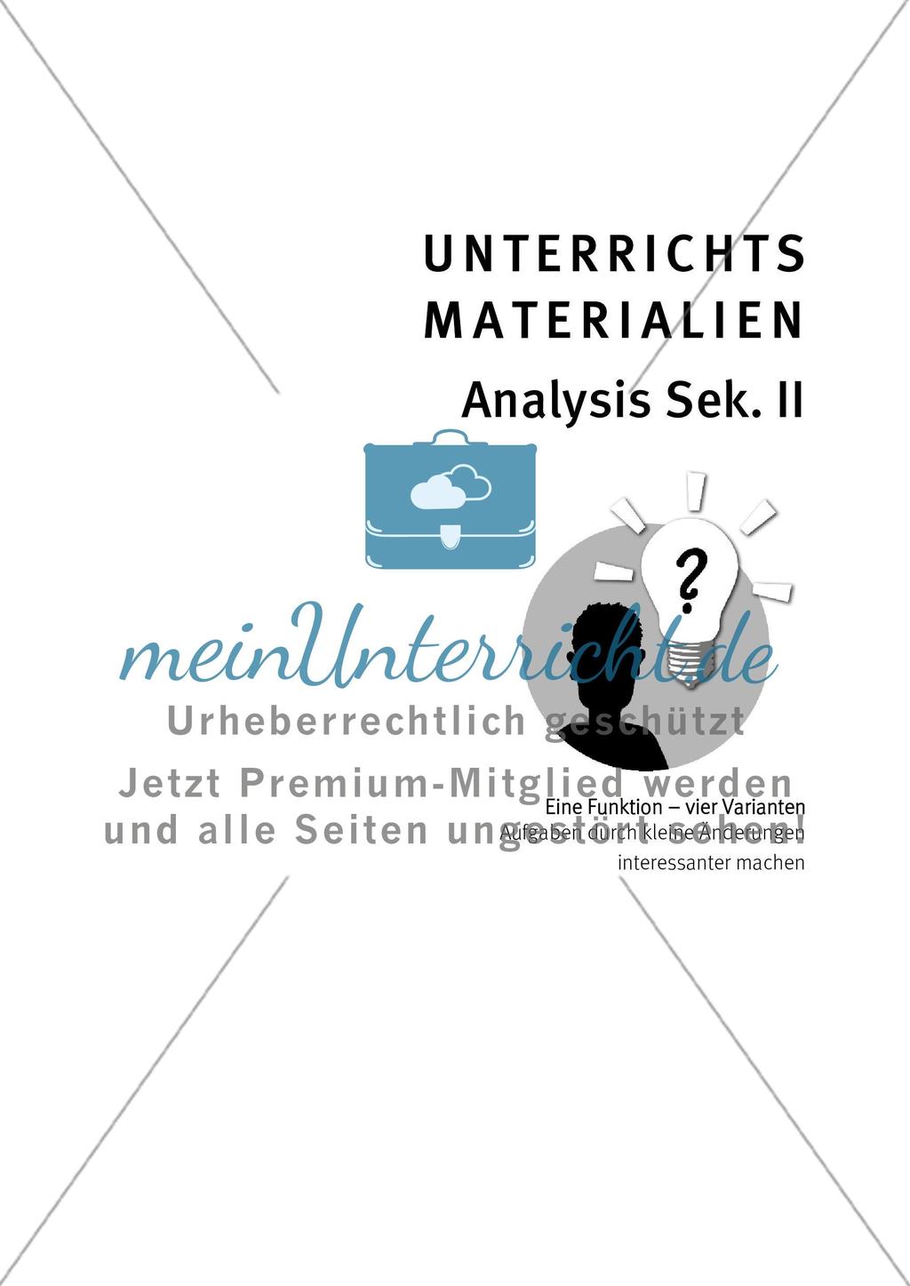 Vier Varianten einer Funktion Preview 1