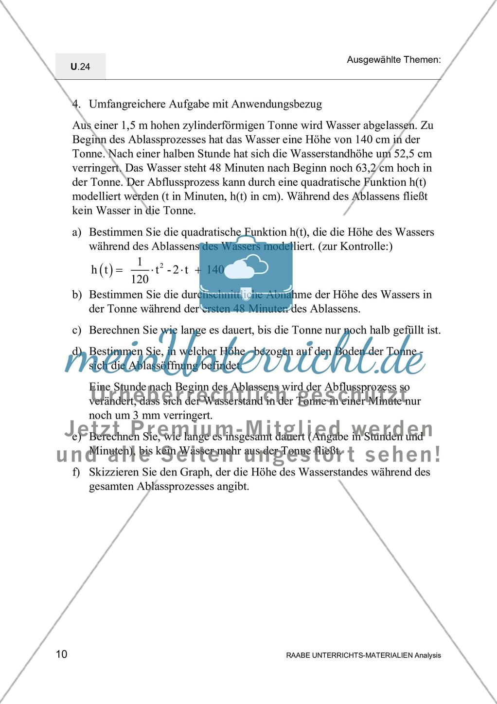 Untersuchung linearer und quadratrischer Funktionen Preview 12