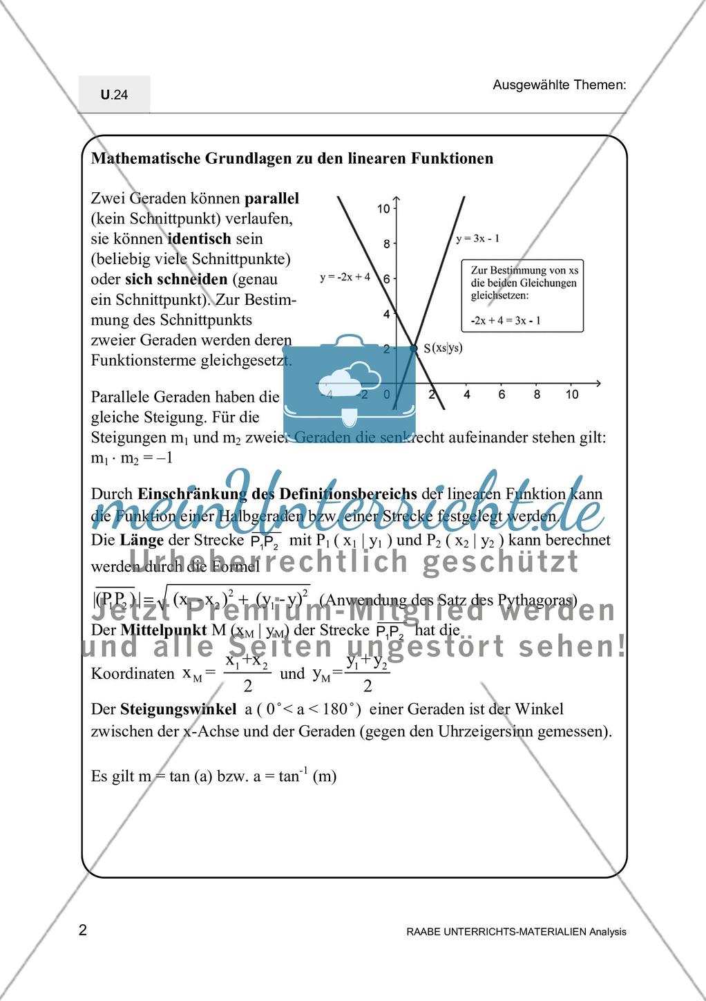 Untersuchung linearer und quadratrischer Funktionen Preview 4