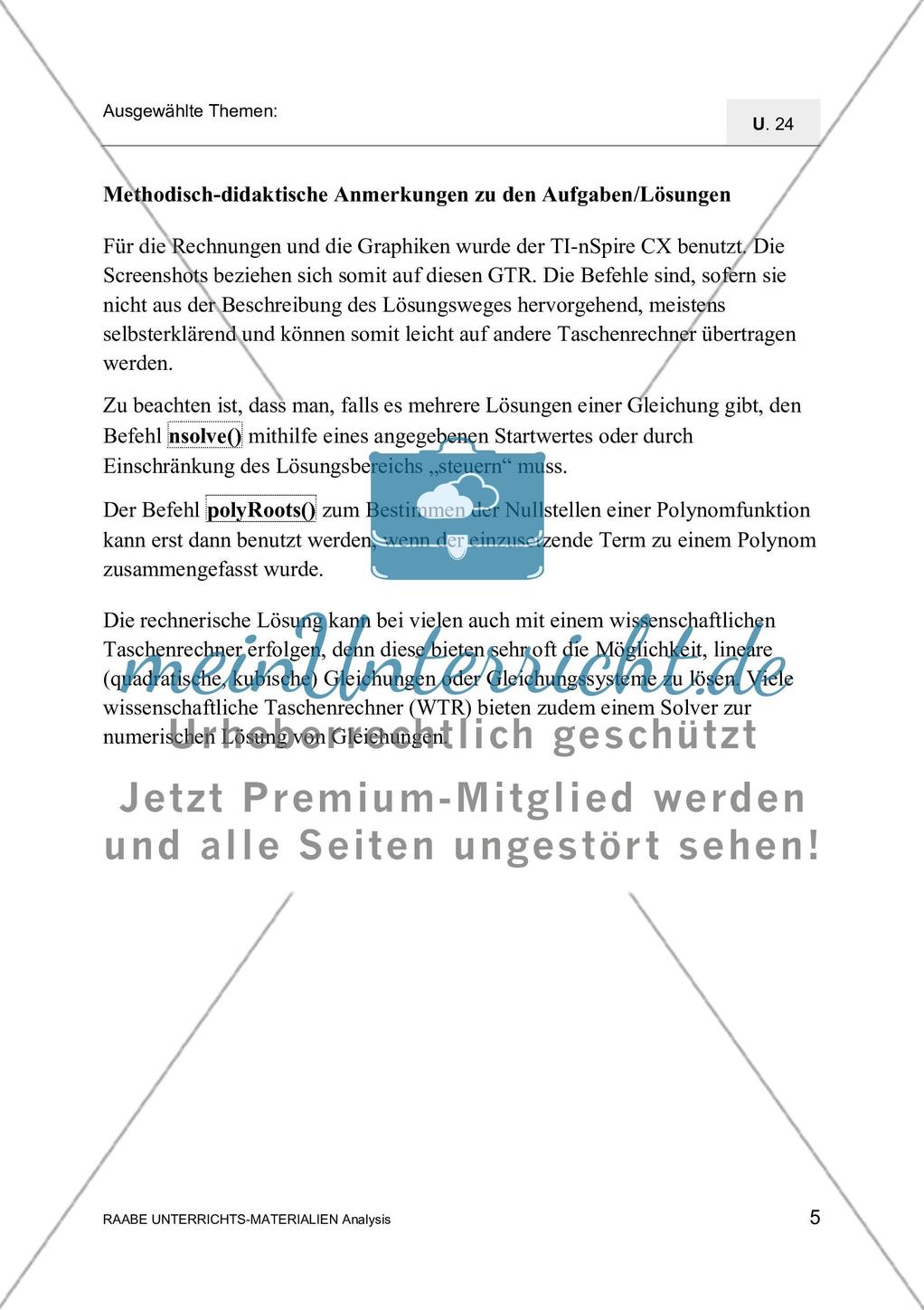 Untersuchung linearer und quadratrischer Funktionen Preview 7
