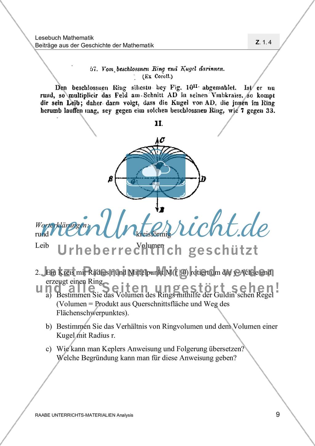 Rotationskörper und Kreisberechnungen von Johannes Kepler Preview 11