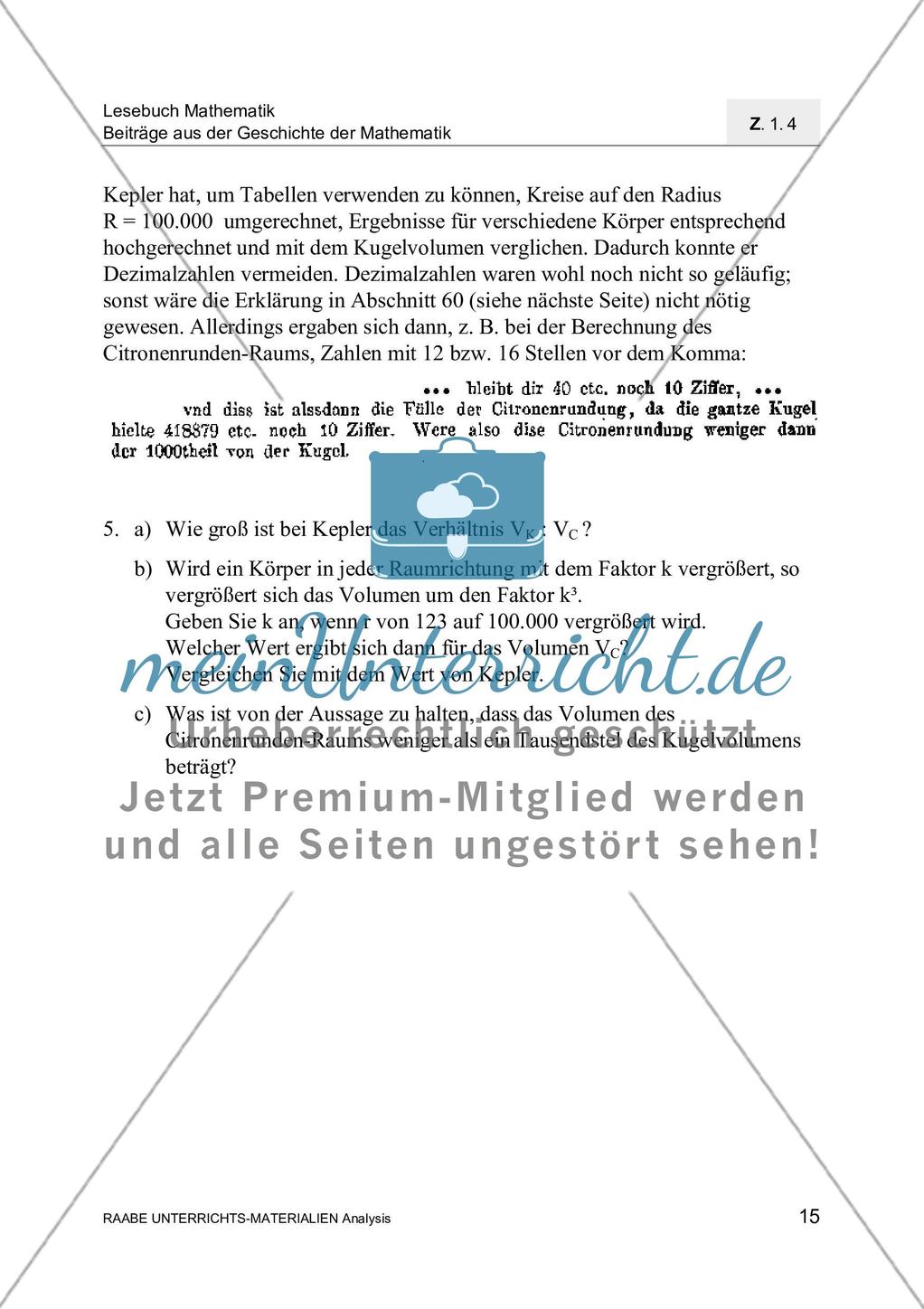 Rotationskörper und Kreisberechnungen von Johannes Kepler Preview 17