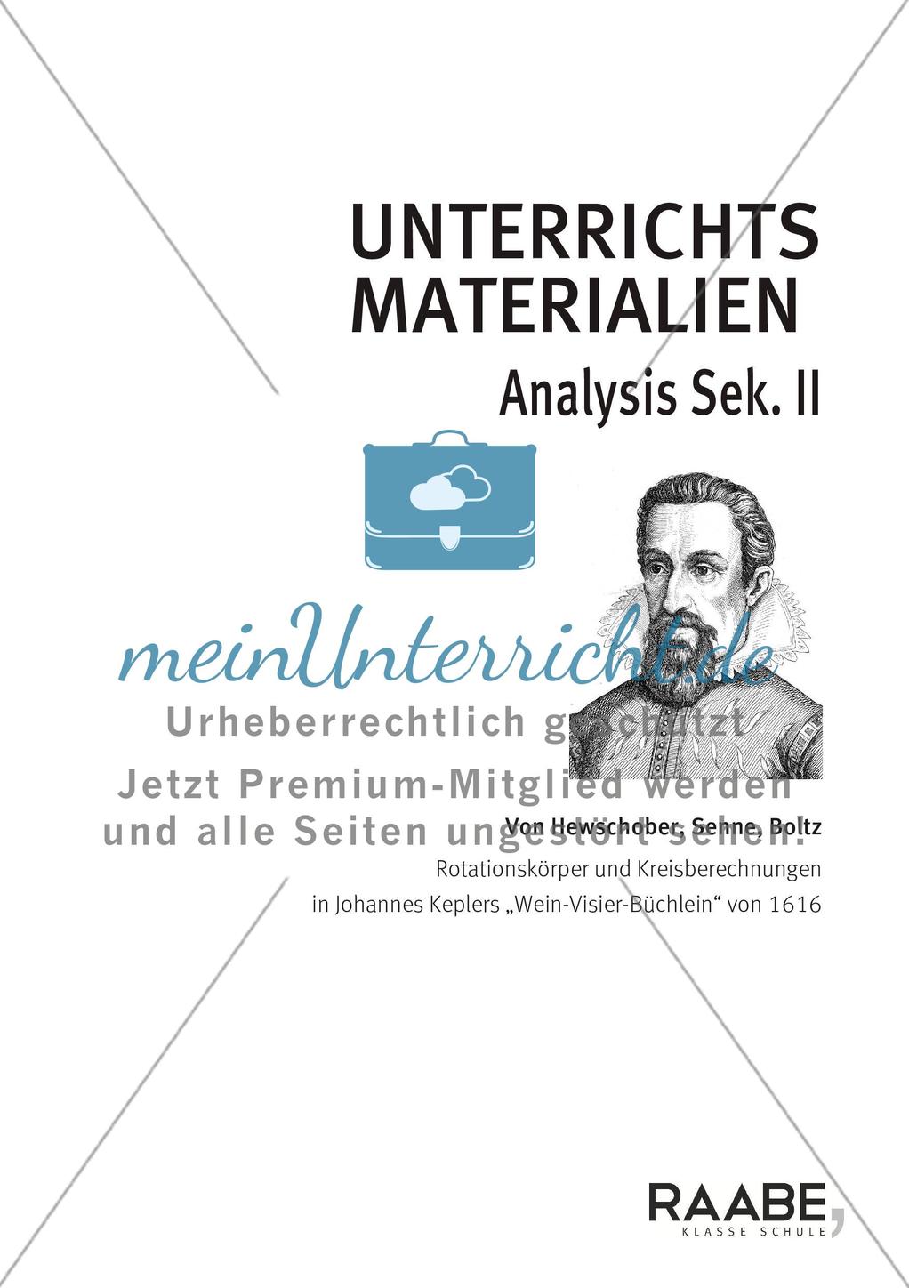 Rotationskörper und Kreisberechnungen von Johannes Kepler Preview 1