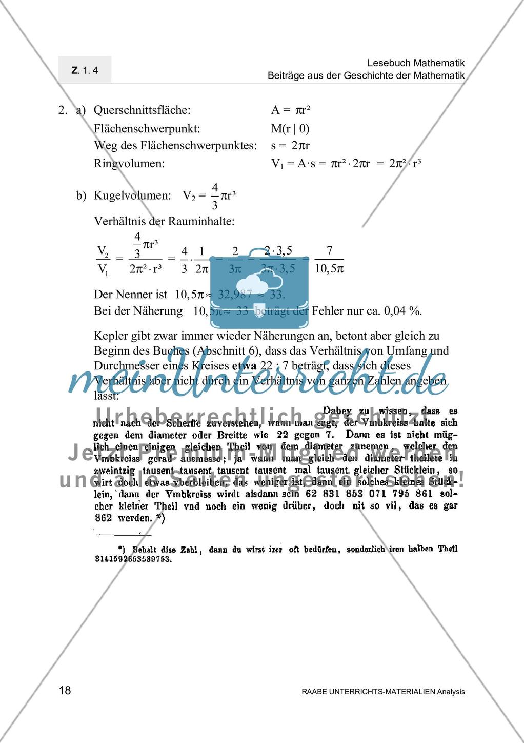 Rotationskörper und Kreisberechnungen von Johannes Kepler Preview 20