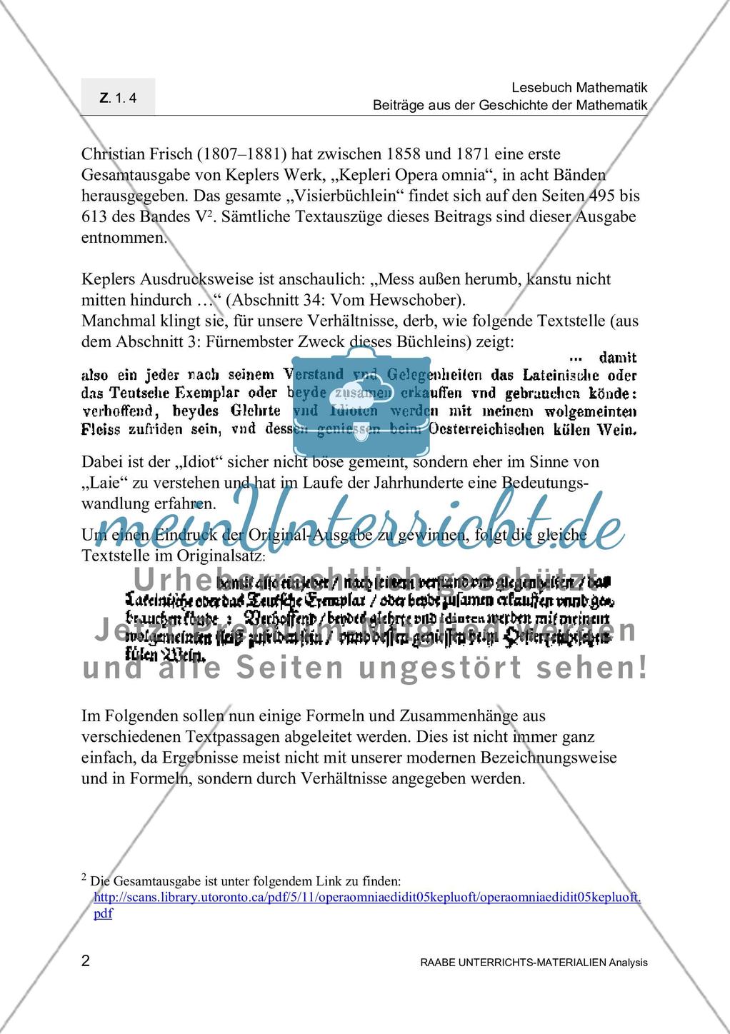 Rotationskörper und Kreisberechnungen von Johannes Kepler Preview 4