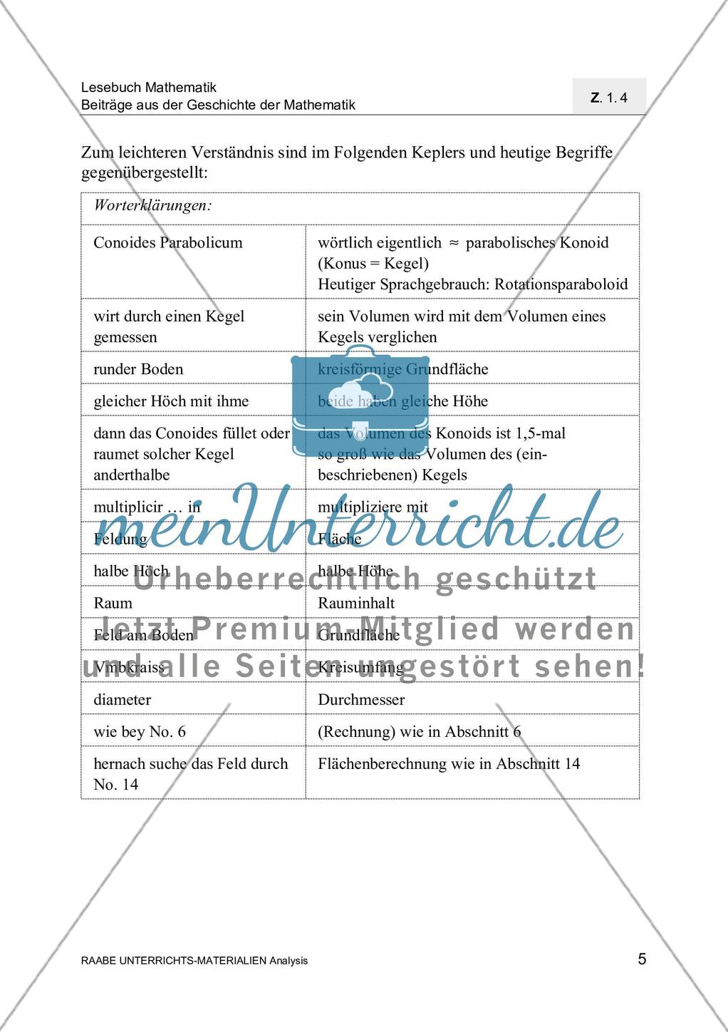 Rotationskörper und Kreisberechnungen von Johannes Kepler Preview 7