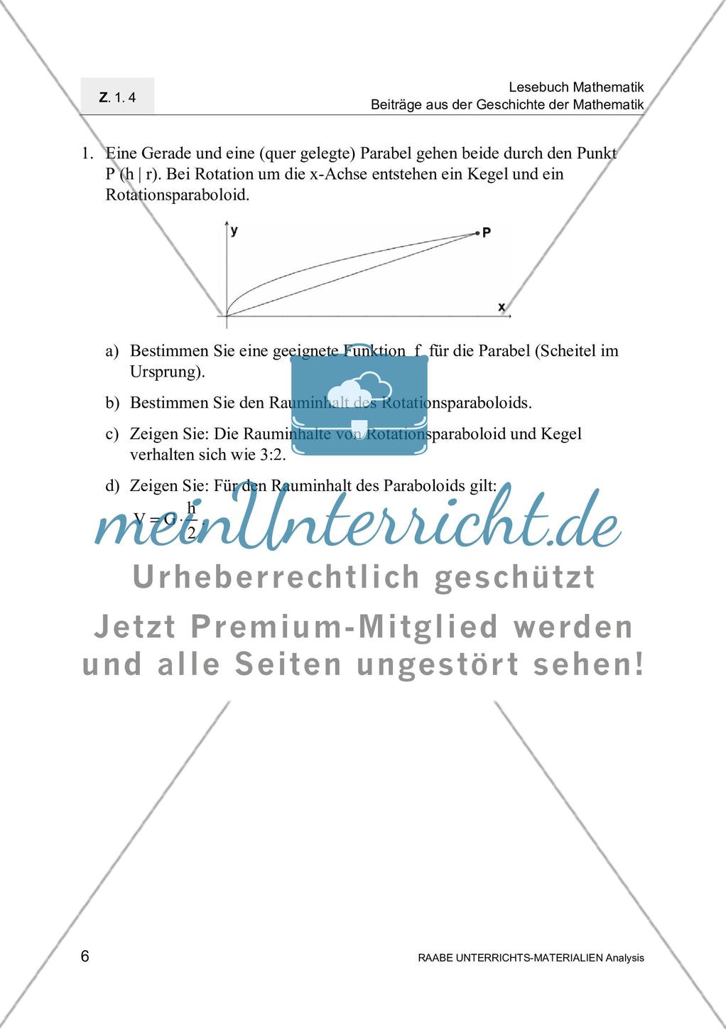 Rotationskörper und Kreisberechnungen von Johannes Kepler Preview 8