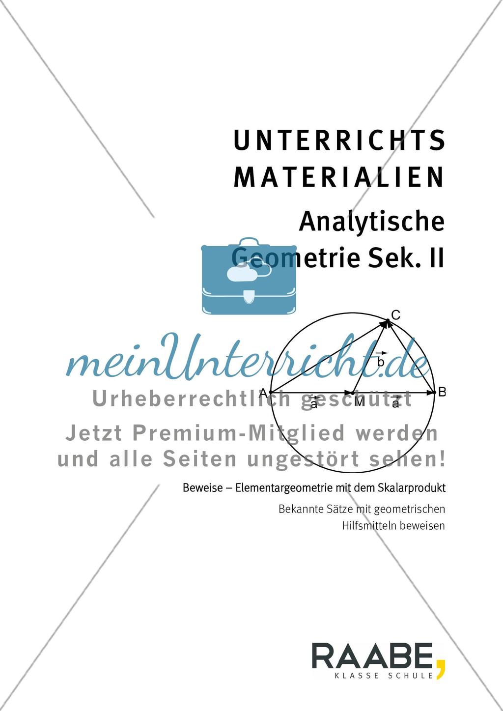 Beweise mit dem Skalarprodukt Preview 1