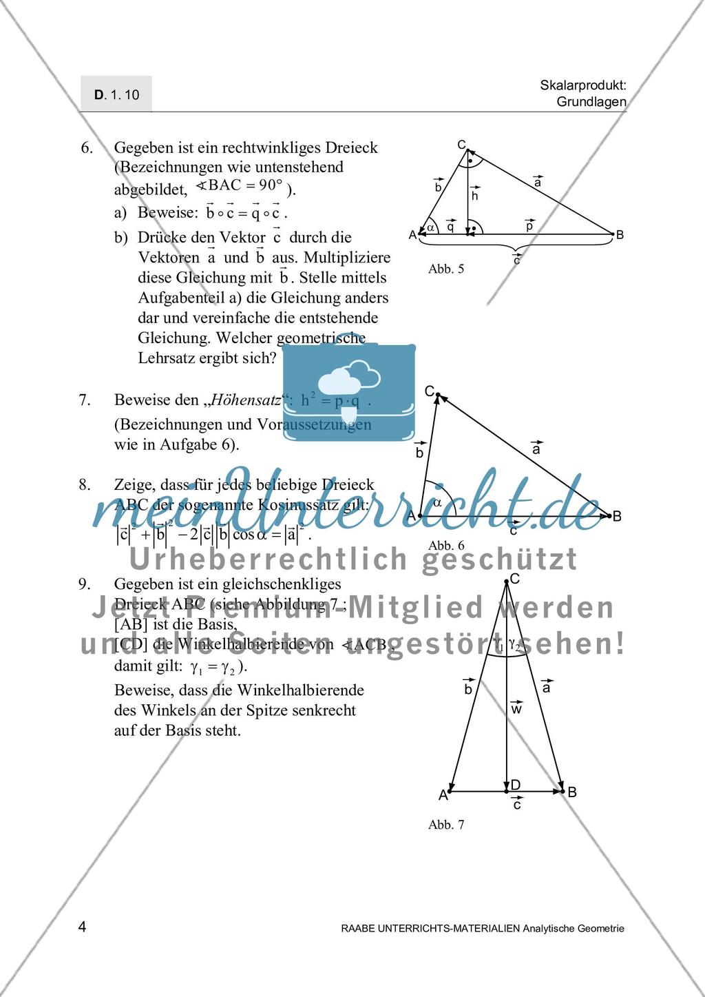 Beweise mit dem Skalarprodukt Preview 4