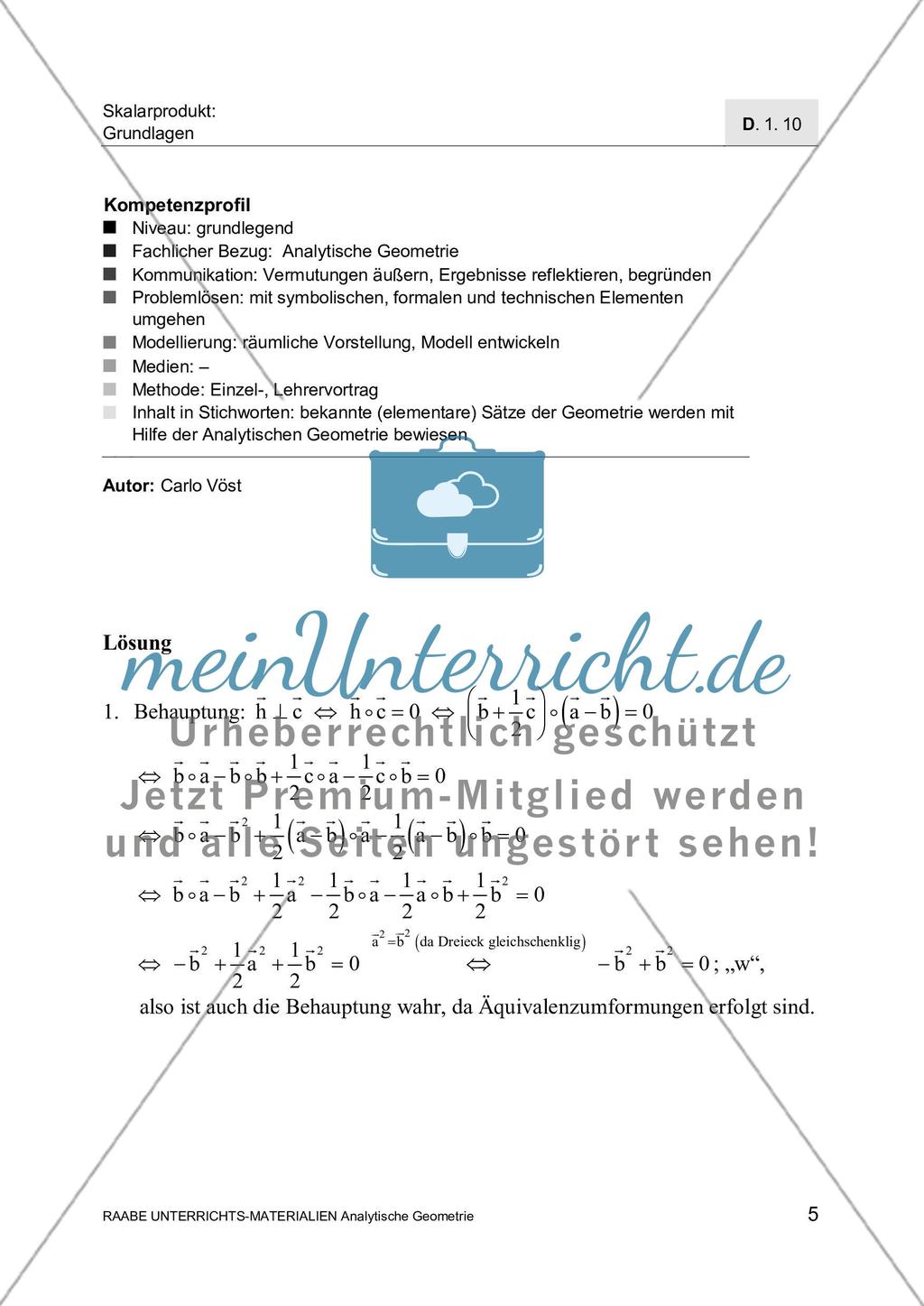 Beweise mit dem Skalarprodukt Preview 5