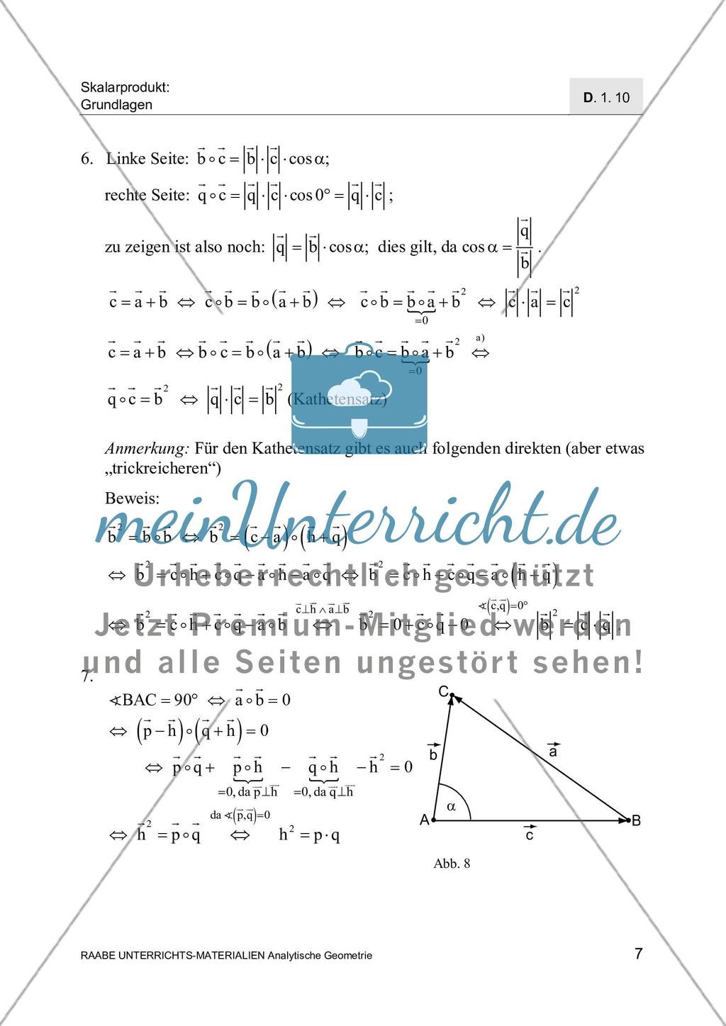 Beweise mit dem Skalarprodukt Preview 7