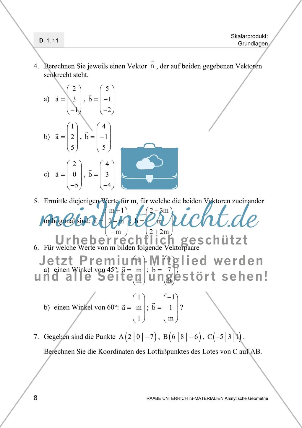 Skalarprodukt - Definition und Anwendungen Preview 10