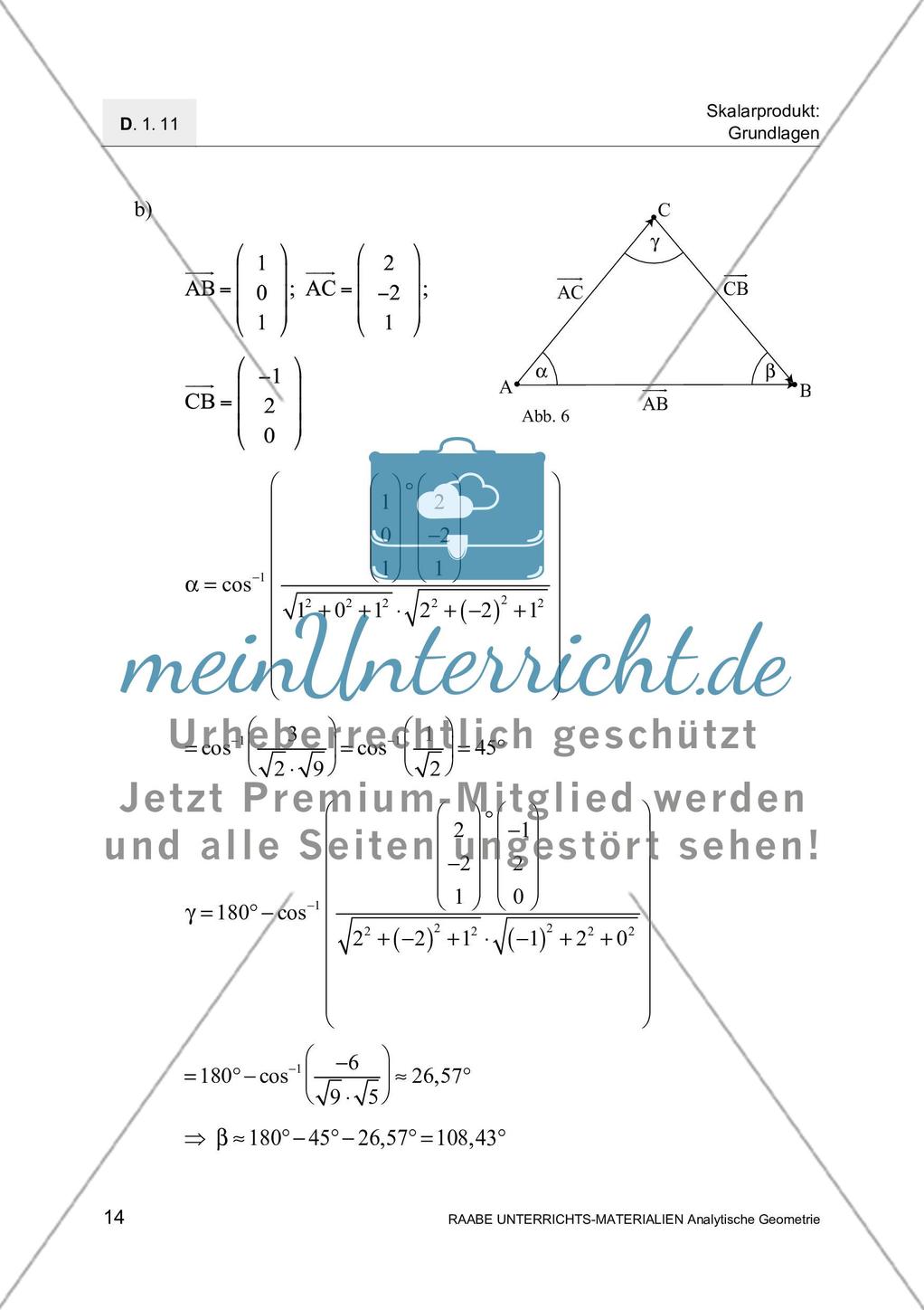 Skalarprodukt - Definition und Anwendungen Preview 16