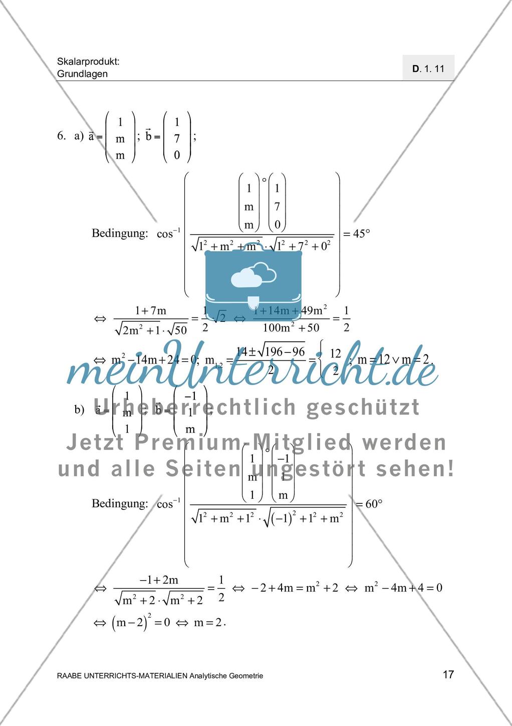 Skalarprodukt - Definition und Anwendungen Preview 19