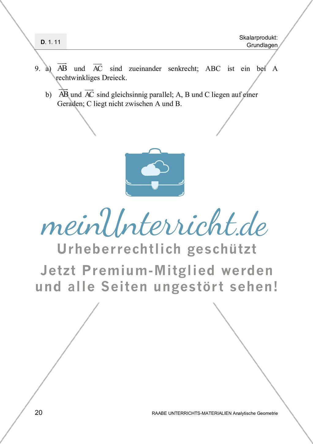 Skalarprodukt - Definition und Anwendungen Preview 22