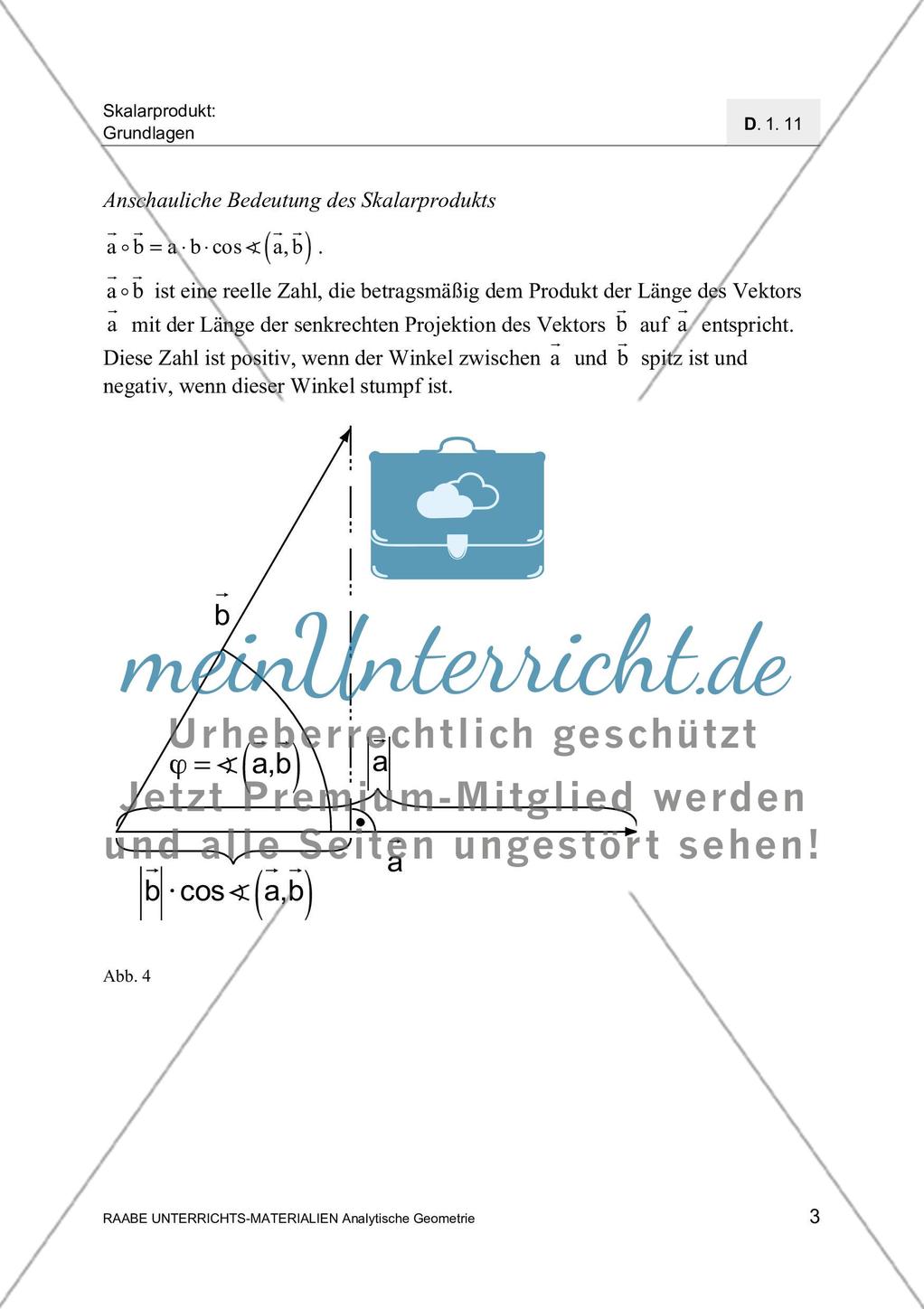 Skalarprodukt - Definition und Anwendungen Preview 5