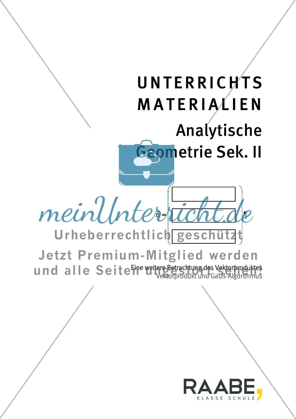 Vektorprodukt und Gauß-Algorithmus Preview 1