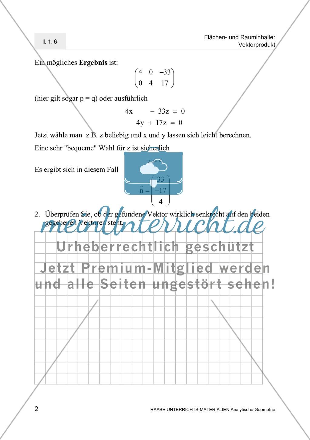 Vektorprodukt und Gauß-Algorithmus Preview 4