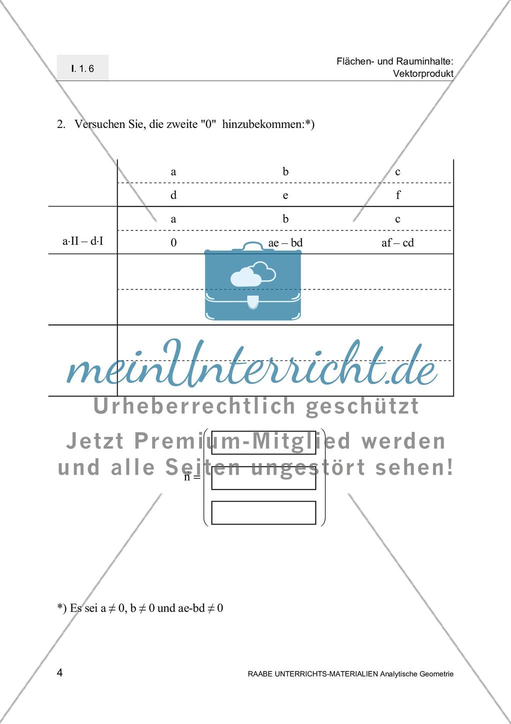 Vektorprodukt und Gauß-Algorithmus Preview 6
