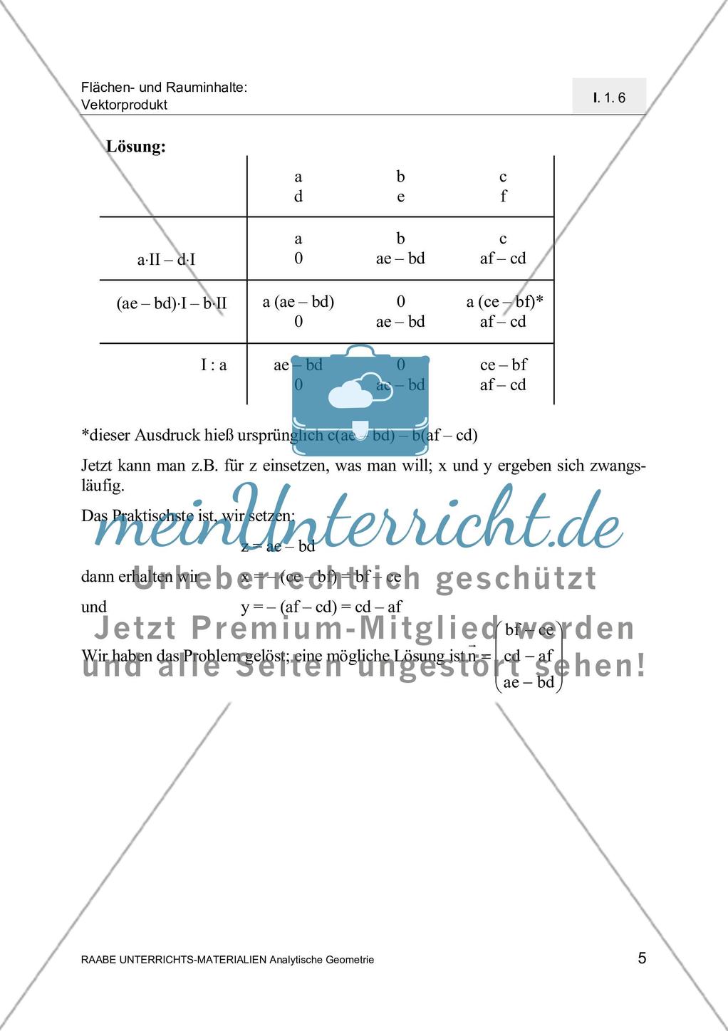Vektorprodukt und Gauß-Algorithmus Preview 7