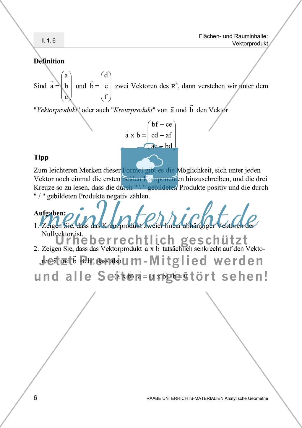 Vektorprodukt und Gauß-Algorithmus Preview 8