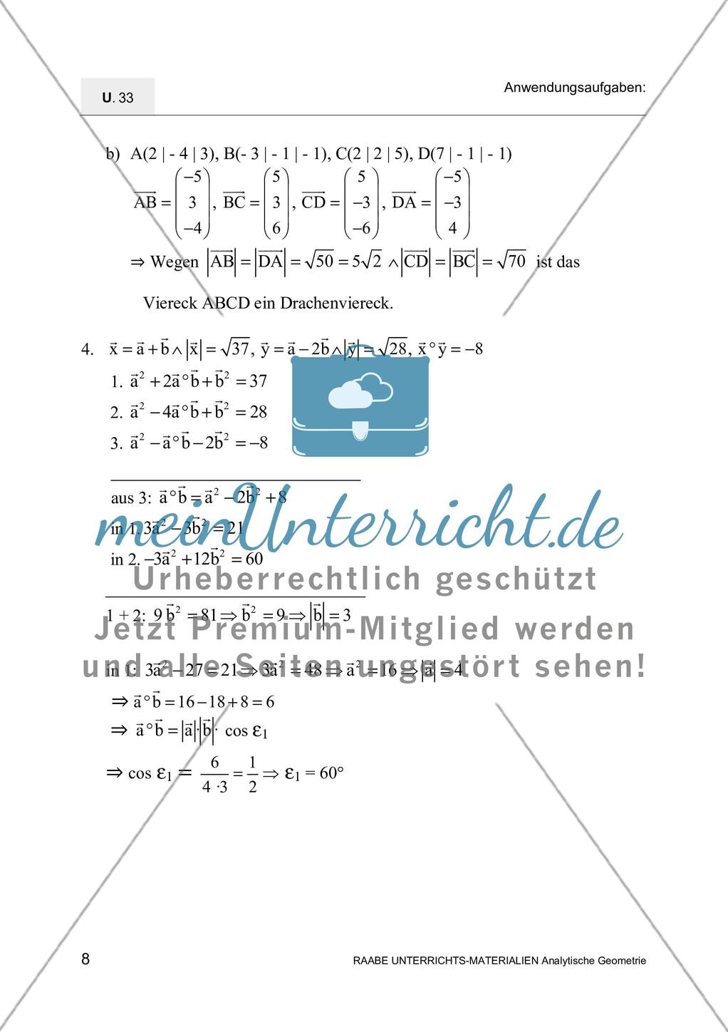 Anwendung von Skalar- und Vektorprodukt Preview 10