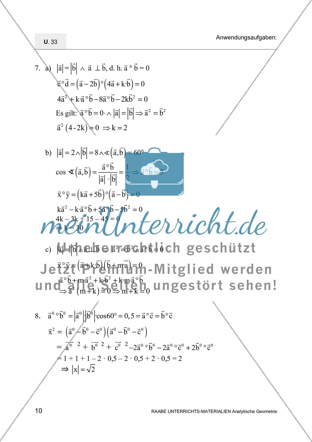 Anwendung von Skalar- und Vektorprodukt Preview 12