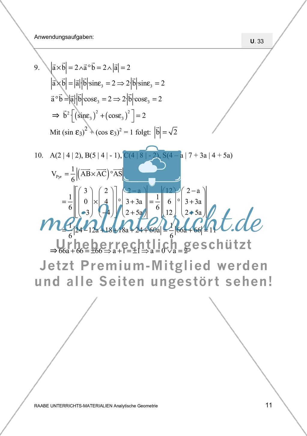 Anwendung von Skalar- und Vektorprodukt Preview 13