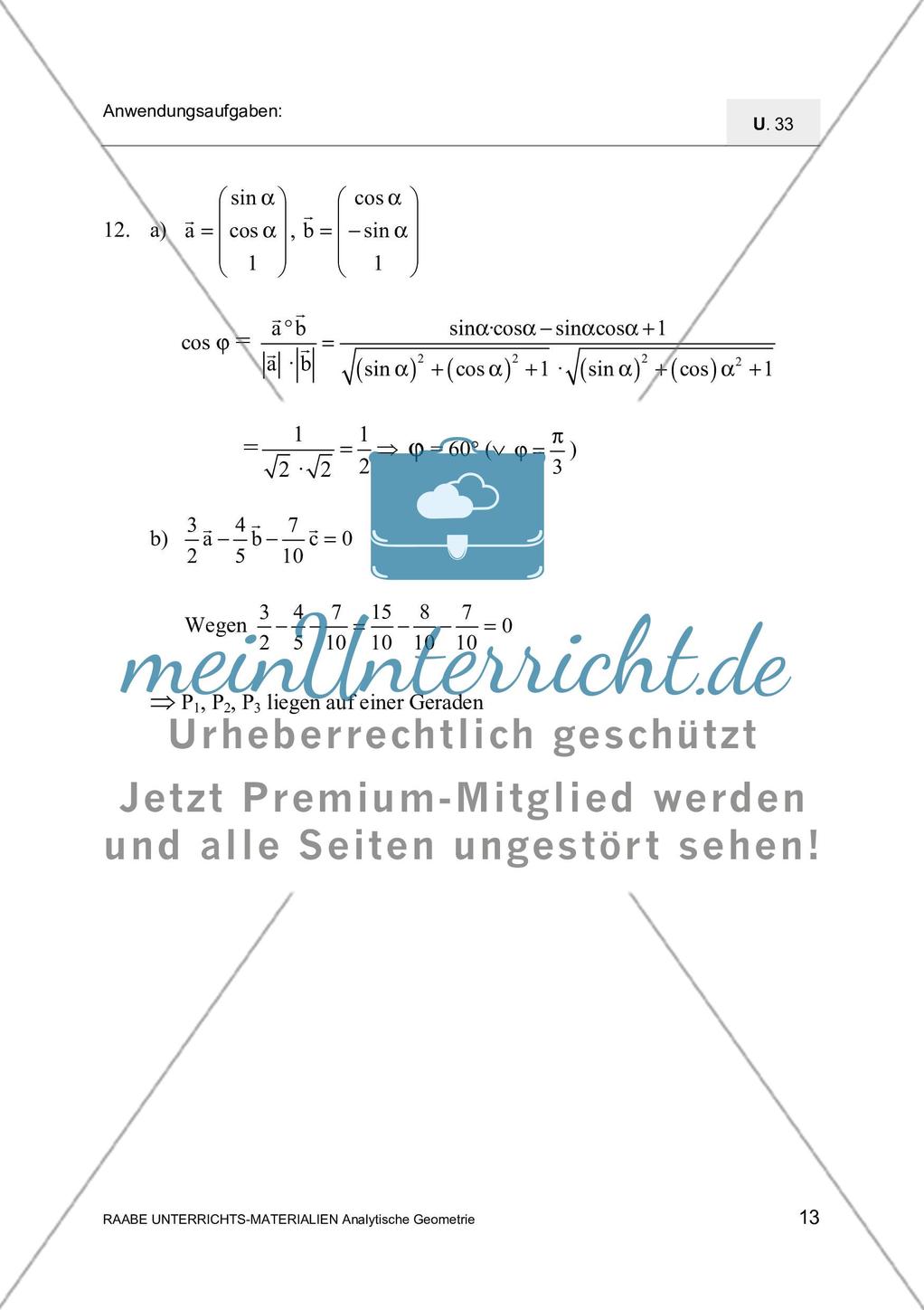 Anwendung von Skalar- und Vektorprodukt Preview 15