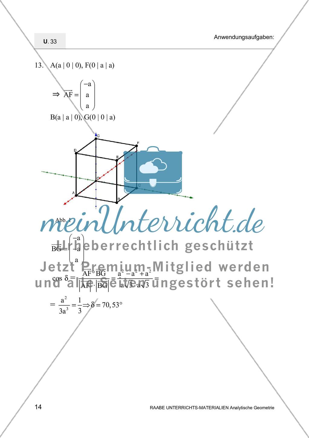 Anwendung von Skalar- und Vektorprodukt Preview 16