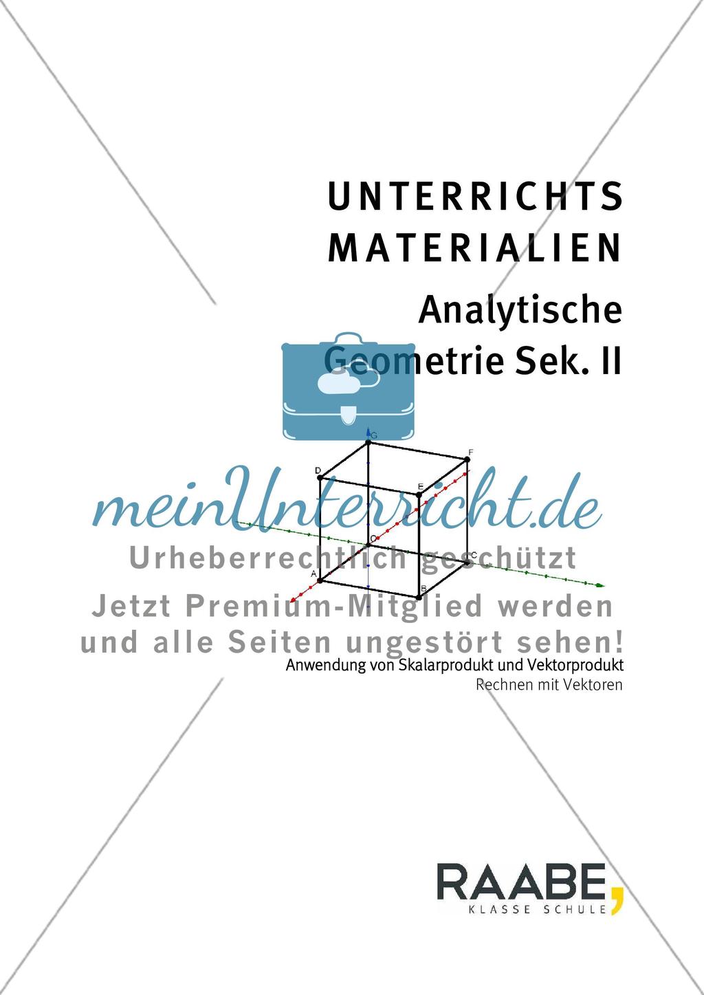 Anwendung von Skalar- und Vektorprodukt Preview 1