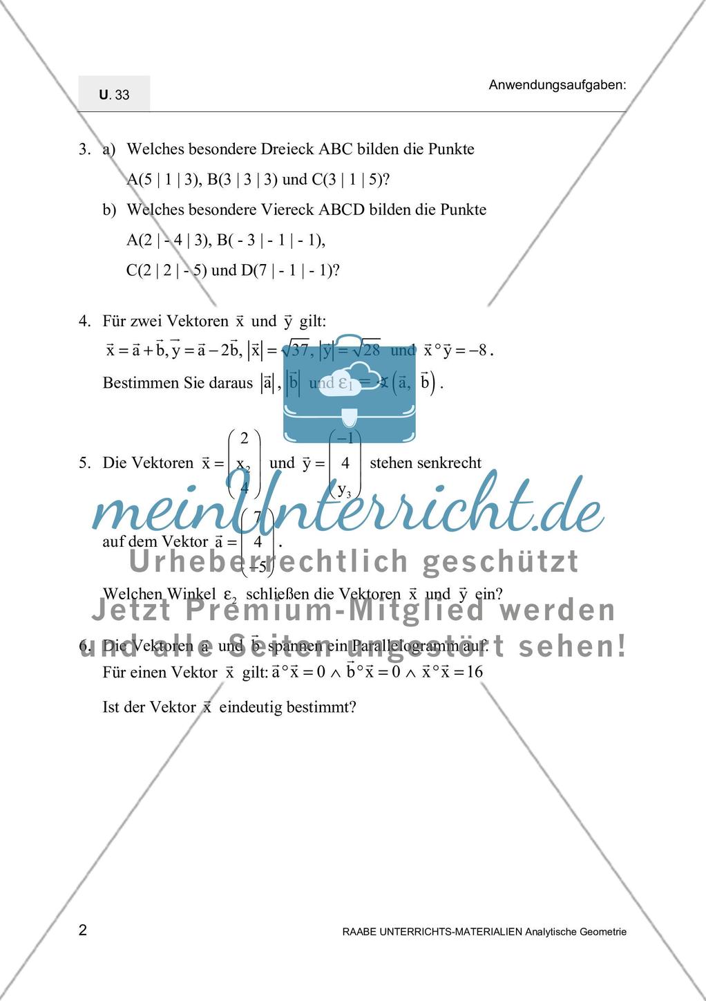 Anwendung von Skalar- und Vektorprodukt Preview 4