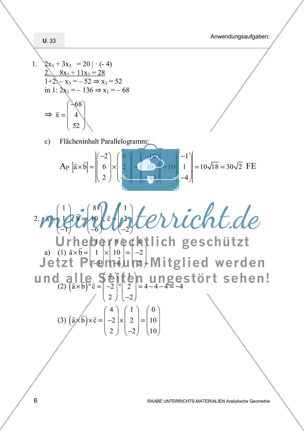 Anwendung von Skalar- und Vektorprodukt Preview 8