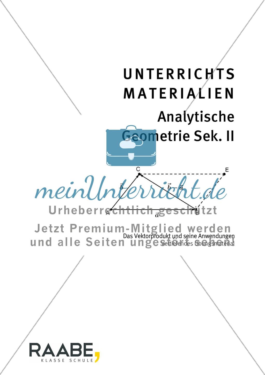 Das Vektorprodukt: Flächenberechnungen Preview 1