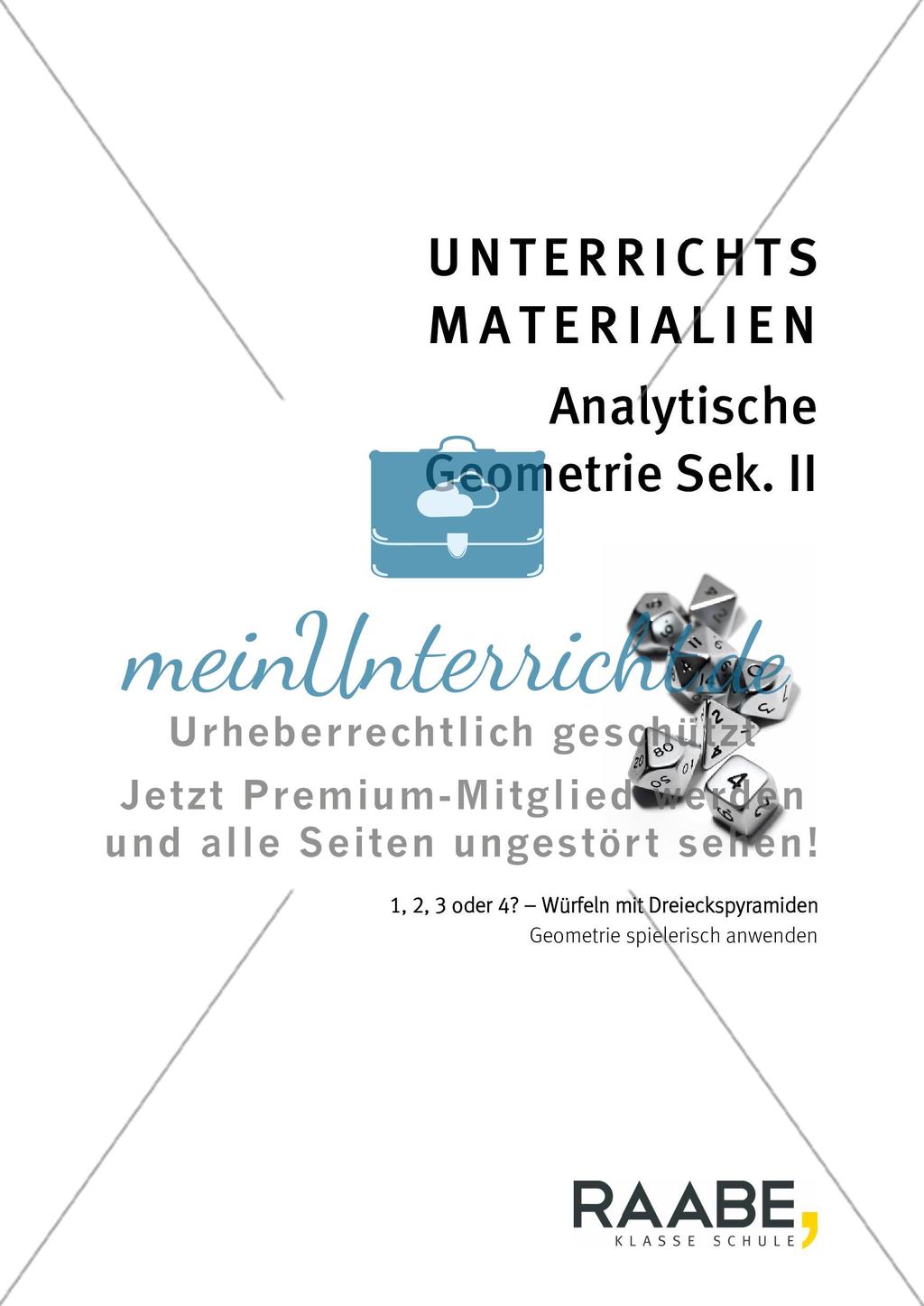 Aufgaben: Würfeln mit Dreieckspyramiden Preview 1